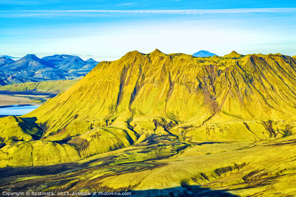 Aerial view of Icelandic  Landmannalaugar National Park  Picture Board by Spotmatik 