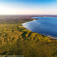 Buy canvas prints of Aerial Landscape view of remote Lake McClelland Alberta  by Spotmatik 