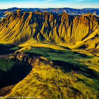 Buy canvas prints of Aerial Landmannalaugar National Park Iceland volcanic mountains  by Spotmatik 