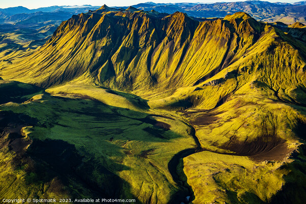 Aerial Iceland Landmannalaugar National Park  Picture Board by Spotmatik 
