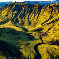 Buy canvas prints of Aerial Iceland Landmannalaugar National Park  by Spotmatik 
