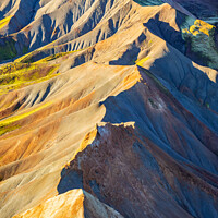 Buy canvas prints of Aerial of Icelandic Landmannalaugar mineral rich volcanic by Spotmatik 