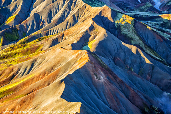 Aerial Icelandic remote Wilderness of Landmannalaugar Picture Board by Spotmatik 