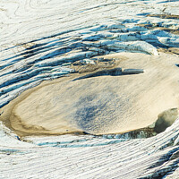 Buy canvas prints of Aerial Icelandic view of glacial ice field Landmannalaugar  by Spotmatik 