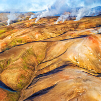 Buy canvas prints of Aerial Land of fire and ice Iceland Europe by Spotmatik 