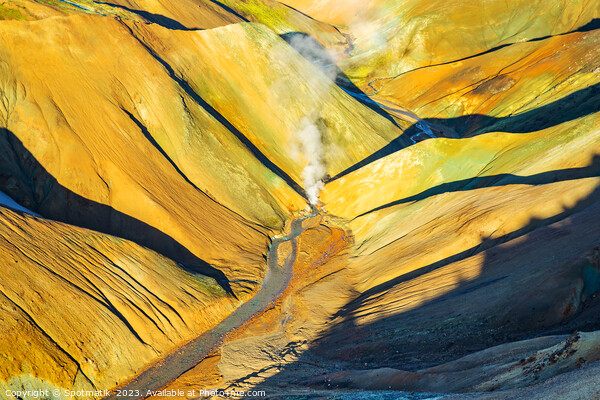 Aerial Icelandic Wilderness of Landmannalaugar National Park Picture Board by Spotmatik 