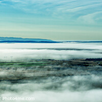 Buy canvas prints of Aerial Panoramic of Icelandic morning mist travel tourism  by Spotmatik 