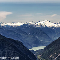 Buy canvas prints of Aerial Panoramic view of Rocky mountains Vancouver Canada by Spotmatik 