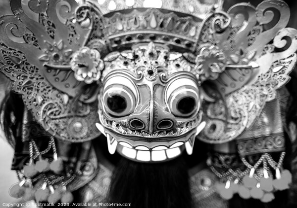 Balinese Barong traditional dancer ceremonial dragon mask Picture Board by Spotmatik 
