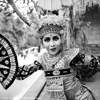 Buy canvas prints of Portrait beautiful Balinese female performing finger dance by Spotmatik 