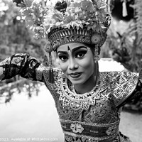 Buy canvas prints of Portrait Balinese Legong dancer wearing jeweled dress Indonesia by Spotmatik 