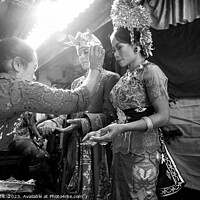 Buy canvas prints of Wedding Balinese wedding bride groom attending the Ceremony  by Spotmatik 