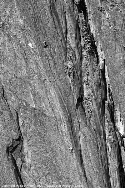Aerial male rock climber cliff face Squamish Canada Picture Board by Spotmatik 