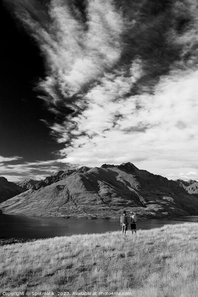 New Zealand adventure couple trekking The Remarkables Otago Picture Board by Spotmatik 