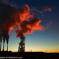 Buy canvas prints of Sunrise Silhouette of Glen Canyon Power Station Arizona  by Spotmatik 