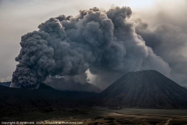 Mount Bromo volcanic natural active eruption Indonesian Asia Picture Board by Spotmatik 