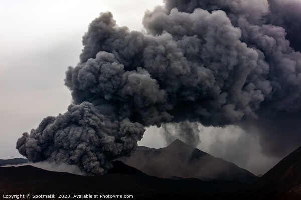Mt Bromo Java active volcano erupting Indonesia Asia Picture Board by Spotmatik 