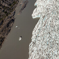 Buy canvas prints of Aerial view of glacier ice shelf Alaska America by Spotmatik 