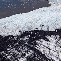 Buy canvas prints of Aerial view Knik glacier Chugach Mountains Alaska USA by Spotmatik 