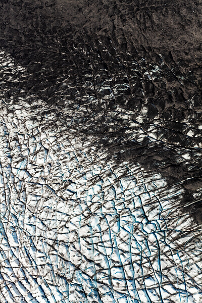 Aerial view frozen glacial ice formations Alaska America Picture Board by Spotmatik 