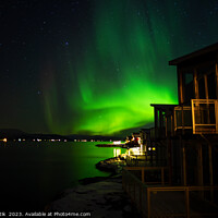 Buy canvas prints of Aurora Borealis in night sky Arctic Circle Norway by Spotmatik 