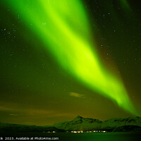 Buy canvas prints of Northern Polar Lights in night sky Norway Scandinavia by Spotmatik 