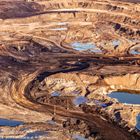 Buy canvas prints of Aerial Alberta mining area large dump carrying Oilsand by Spotmatik 