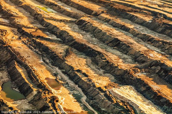 Aerial Ft McMurray surface mining Oilsands Alberta Canada  Picture Board by Spotmatik 