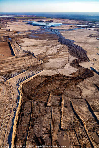 Aerial Oil Sands river near Ft Mc Murray Canada  Picture Board by Spotmatik 
