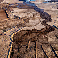 Buy canvas prints of Aerial Oil Sands river near Ft Mc Murray Canada  by Spotmatik 