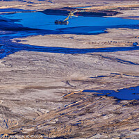 Buy canvas prints of Aerial view Ft McMurray Tailing ponds Alberta Canada by Spotmatik 