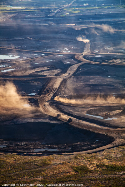 Aerial view Petroleum Industrial oil mining site Alberta  Picture Board by Spotmatik 