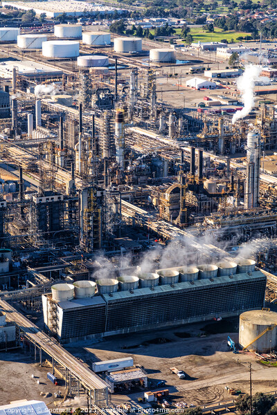 Aerial view of petrochemical production plant Los Angeles  Picture Board by Spotmatik 
