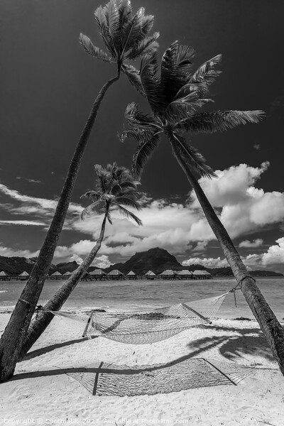 Bora Bora beach hammock luxury Overwater resort Bungalows  Picture Board by Spotmatik 