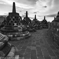 Buy canvas prints of Borobudur sunrise religious temple ancient tourism Java by Spotmatik 