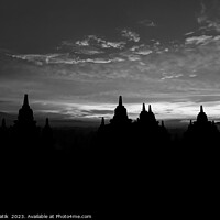 Buy canvas prints of Silhouette Borobudur Landmark monument temple to Hinduism Java by Spotmatik 