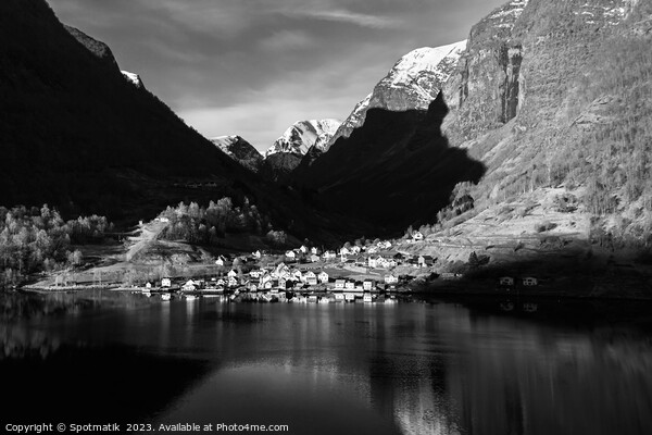 Norway valley village community on glacial fjord Scandinavia Picture Board by Spotmatik 
