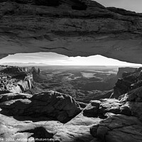Buy canvas prints of View of the rising sun Mesa sandstone Arch  by Spotmatik 