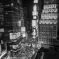 Buy canvas prints of Night time Times Square Manhattan New York America by Spotmatik 