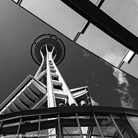 Buy canvas prints of Seattle Space Needle tower and observation deck USA by Spotmatik 