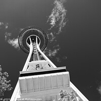 Buy canvas prints of Seattle Space Needle tower and observation deck USA by Spotmatik 