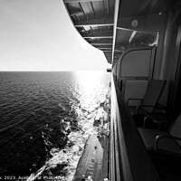 Buy canvas prints of Sunset view from balcony cabin of Cruise ship  by Spotmatik 