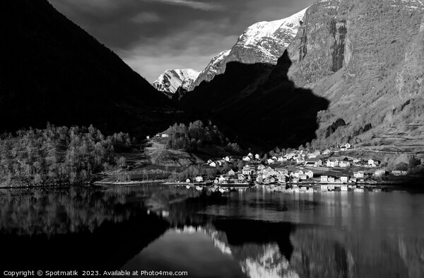 Norway sunlight reflections of scenic mountain valley fjord  Picture Board by Spotmatik 