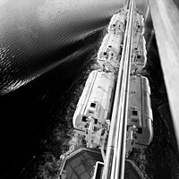 Buy canvas prints of View of Cruise Ship lifeboats from balcony Norway  by Spotmatik 