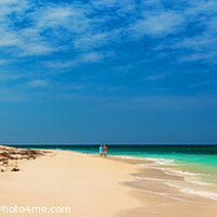 Buy canvas prints of Panoramic paradise island travel destination in the Bahamas by Spotmatik 
