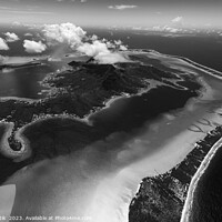 Buy canvas prints of Aerial Bora Bora Mt Otemanu South Pacific Ocean by Spotmatik 