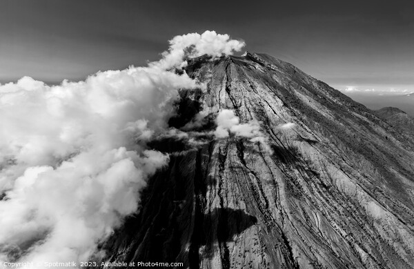 Aerial Mt Agung volcano Bali Indonesia Southeast Asia Picture Board by Spotmatik 