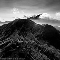 Buy canvas prints of Aerial view Mt Batur active Volcano Bali Indonesia by Spotmatik 
