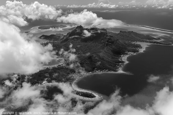 Aerial Bora Bora Island French Polynesia Pacific Atoll  Picture Board by Spotmatik 