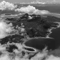 Buy canvas prints of Aerial Bora Bora Island French Polynesia Pacific Atoll  by Spotmatik 